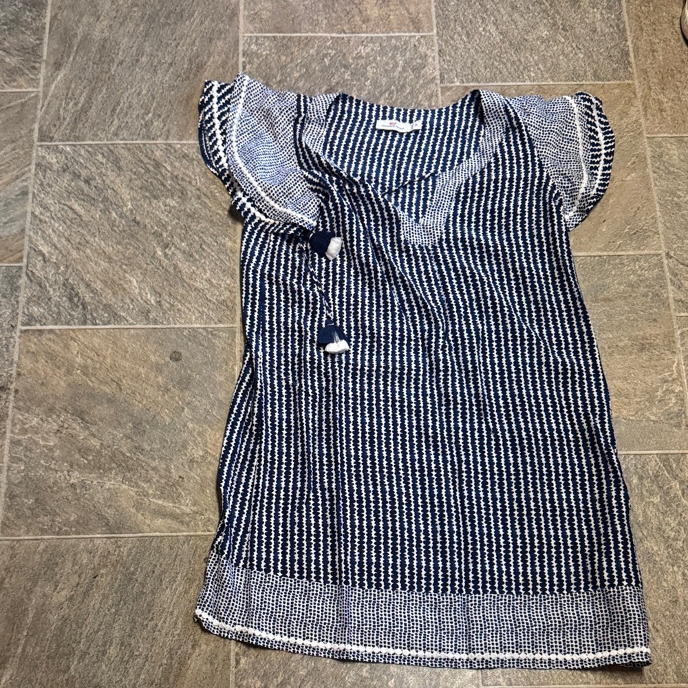 Vineyard Vines Navy and White Striped Dress